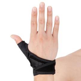 D&M Finger Supporter, For Thumbs, Made in Japan, One Size Fits Most, Black, Right Hand, D-3 Built-in Plate, Thumb Lock, Compression Fixation, Protection, Reduction, Arthritis, Poke Finger Support, Sports, Volleyball, Basketball