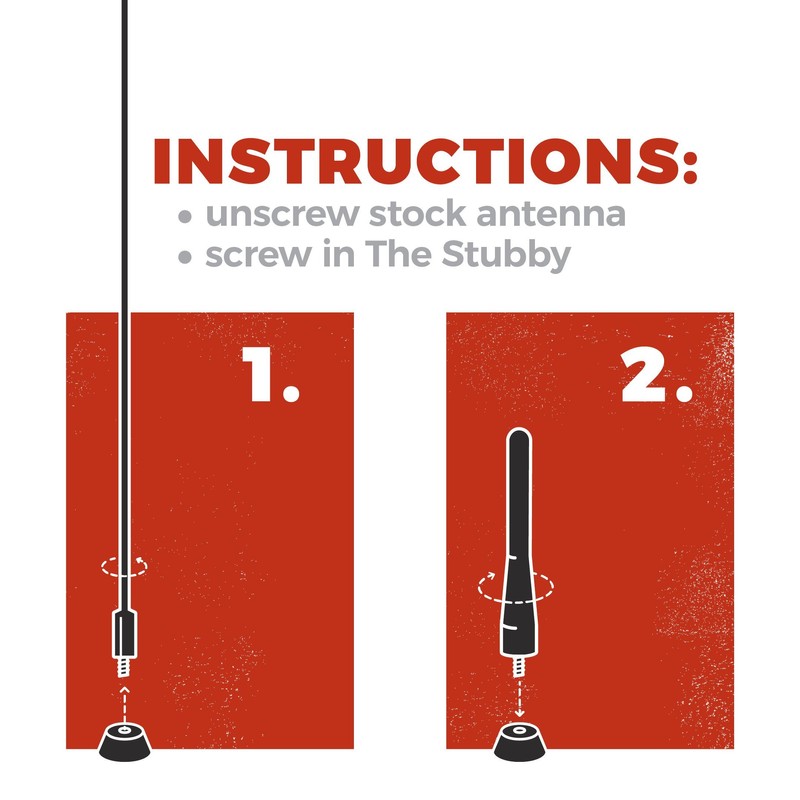 CravenSpeed Stubby Antenna Compatible with Chevy Avalanche 2007-2013 | 3.2