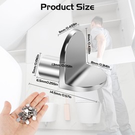 Pack of 20 Shape Metal Shelf Brackets, Glass Furniture Brackets, 5 mm Nickel-Plated Floor Support, Non-Slip Shelf Support Pins, Shelf Angle Connector, Shelf Brackets Supports for Cupboard, Bookcase