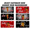 Novelty Vanity Plate Metal Sign with Custom Background Options