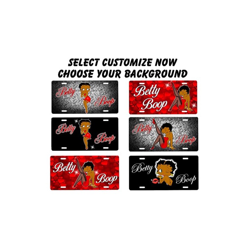 Novelty Vanity Plate Metal Sign with Custom Background Options