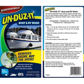 Legend Brands Un-Duz-It Boat and RV Wash - Premium Cleaning Formula Concentrate, True Marine Safe, Low Foaming, Biodegradable cleaner, 32 Fl. Oz.