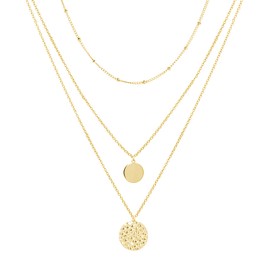 Choker Necklace for Women Layered Gold Charm Necklace Stack Layered Pendant Necklaces for Teen Girl Gifts Trendy Stuff