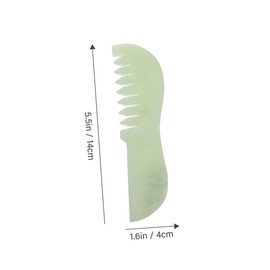BIUDECO 2Pcs Jade Scraping Combs Scalp Massage Tool for Relaxation Hair Care Portable Gua Brush for Thick Long Hair for Scalp Health and Stress Relief