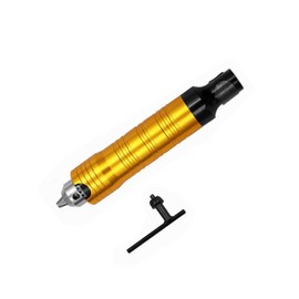 0.3-6.5mm Flex Shaft Drill Chuck Handle Adapter Attachment, Flexible Shaft Fits for Dremel Compatible Rotary Angle Grinder Tool with Wrench (0.3-6.5mm, Gold)