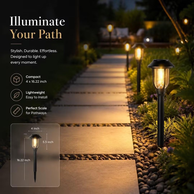 Luces solares exteriores DOESLAG BG-AA64B3-12 – Pack 12 de 3000K,