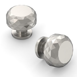 Asidrama 10 Pack Brushed Satin Nickel Kitchen Cabinet Knob Dresser Knobs Drawer Knobs Cabinet Hardware Zinc Knob for Dresser Drawers