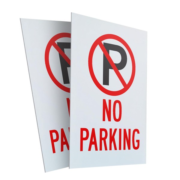 No Parking (2-Pack) 24" x 36" Plastic Signs | Sign