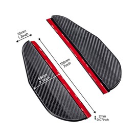 TOMALL 2Pcs Rear View Mirror Mirror Rain Visor Smoke Guard Universal Carbon Fiber Rear View Side Mirror Rain Eyebrow for Cars SUV Truck Rear View Mirror Cover Accessories (Carbon Fiber)