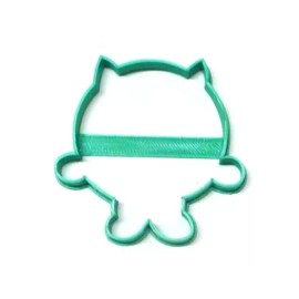 AJT MIKE OUTLINE ONE EYED GREEN MONSTER CARTOON CHARACTER COOKIE CUTTER USA PR3223