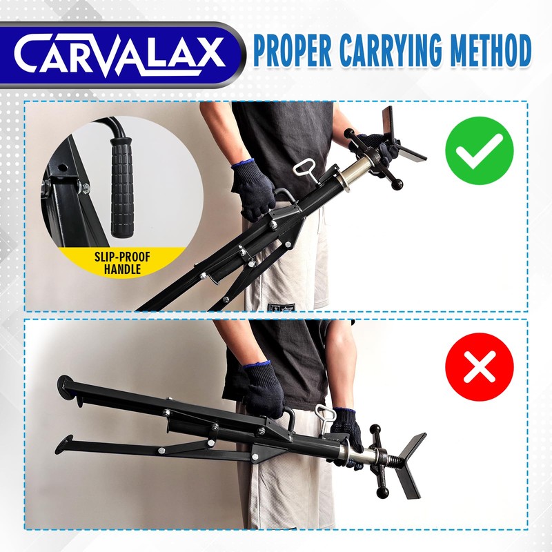 CARVALAX V-Head Pipe Jack Stands, 28"-52" Adjustable Pipe Stand Fits
