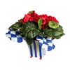 Mackenzie Childs Royal Check Potted Geranium Red Brand New, Original
