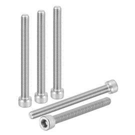 DTGN M8-1.25x90 Socket Head Cap Screws Bolts - 5Pack - Good for Road Bicycle, Mountain Bike, Auto, Motorcycle - 304 Stainless Steel Hex Head Metric Screws - Silver