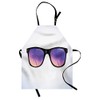 Lunarable Summer Apron, Sunglasses with Palm Tree Reflections Exotic Journey