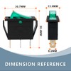 Innfeeltech 6 Pcs Mini Rocker Switch Green KCD3-103 3 Pin