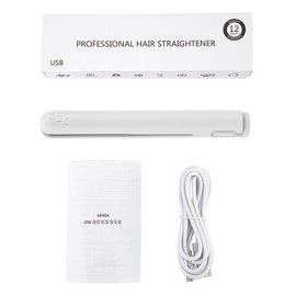 Mini 2 in 1 Hair Straightener USB Ceramics Heating Straightening Curling Flat Iron