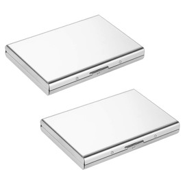 Vicloon Metal Card Holder Wallet, Ultra Thin Stainless Steel Metal Wallets RFID Blocking Credit Card Wallet Holder for Men & Women, Best Card Protector with 6 PVC Slots and Stainless Steel Latch