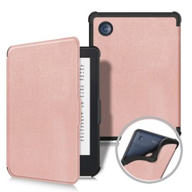 Xuanbeier Case Compatible with Kobo Clara Colour/Clara BW(2024)/Clara 2E (2022)/Tolino Shine Color/Shine 5(2024)/Shine 4 (2022) 6" Slim Shell with Stand Function Auto Wake/Sleep Smart Cover,Rose Gold