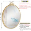 BITALYE 15.75" Small Bow Decorative Round Mirror,Gold Metal Frame Circle