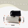 Bwintech 2 Pcs 1/4" BSP Female Nickel Plated Brass Mini