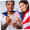 Sosoport Usa Flags 100pcs Handheld Flags Rainproof Fade-resistant Ideal for
