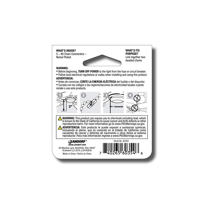 Chain Connector Nickel #6 (Pack of 5)