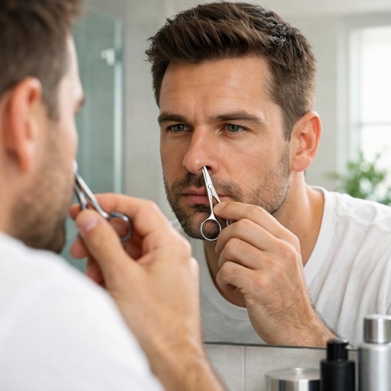 Tijeras para Vello Nasal de Acero Inoxidable – Tijeras de