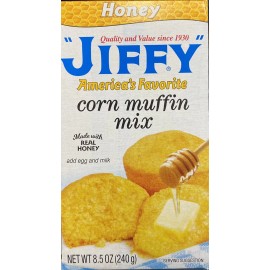 Jiffy 4x Jiffy HONEY Corn Muffin Mix 8.5 Oz Baking Cornbread Muffin 4 BOXES BULK 4 Ct