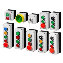 KDEGK Button Switch Control Box Plastic Hand-held self Starting Button Waterproof Box Electrical Industrial Emergency Stop Switch(1 Hole RG)
