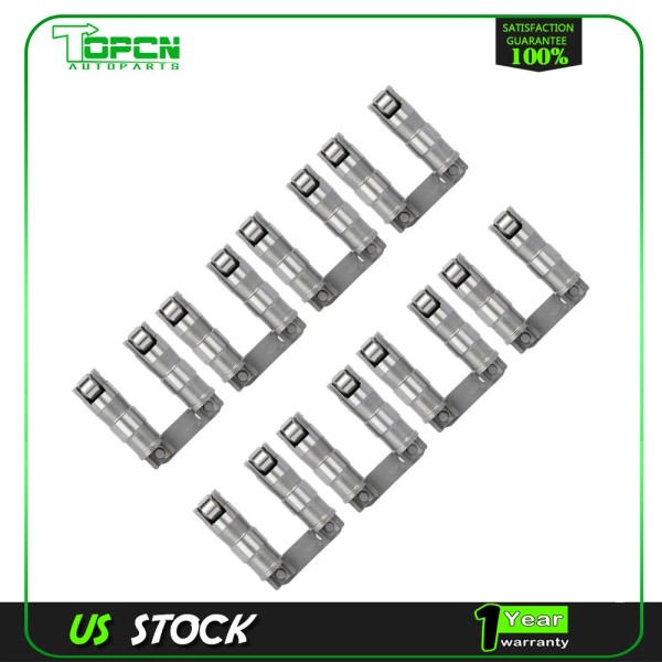 topcn-autoparts 16Pcs Hydraulic Roller Link Bar Lifters For Chevy SBC