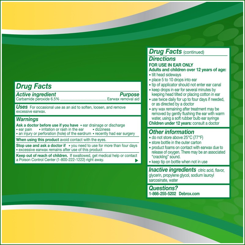 Debrox Ear Wax Removal Drops, Gentle Microfoam Ear Wax Remover