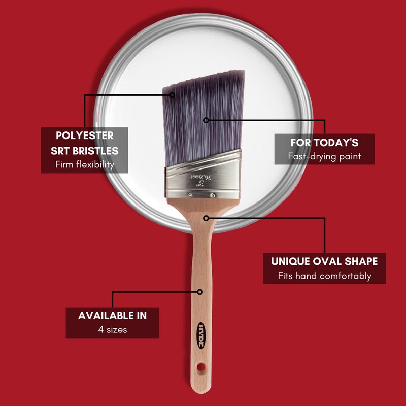 Hyde E-Volution 47322 Pinsel, oval, Polyester SRT Filament, steife Mischung