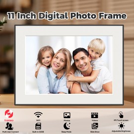 11 Inch 64GB Digital Photo Frame,100% sRGB Gorgeous 1920x1280IPS Resolution, Touch Screen, WiFi 6&5G Frameo App for Instant Photo & Video Sharing Anywhere, Supports SD Card & USB Upload, Auto Rotate