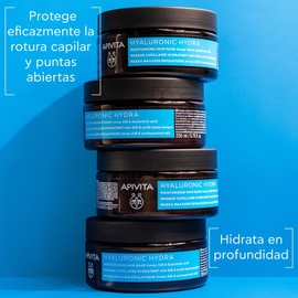 Apivita Mascarilla Capilar Hidratante 200ml - Hyaluronic hydra Tratamiento Capilar Intensivo Natural on Miel Stb y Ácido hialurónico - Hidratación Profunda, Repara Daños Y Previene La Rotura Del Cabello