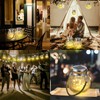 Solar Hanging Lanterns Outdoor Waterproof, Table Lamps Decorative Cracked Glass