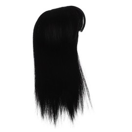 Vaguelly Natural Black Womens Hair Volume Topper Wiglet Lightweight Synthetic Hairpiece for Thin Hair and Seamless Blend