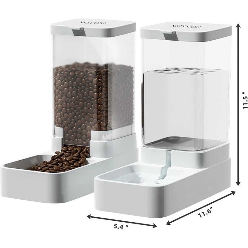 Gravity Pet Feeder and Water Dispenser Set