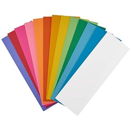Hygloss Products Bright Blank Flash Cards - Great Study Tool - Multitude of Uses - 8 Each of 12 Assorted Colors + 4 White - 3” x 9” - 100 Cards