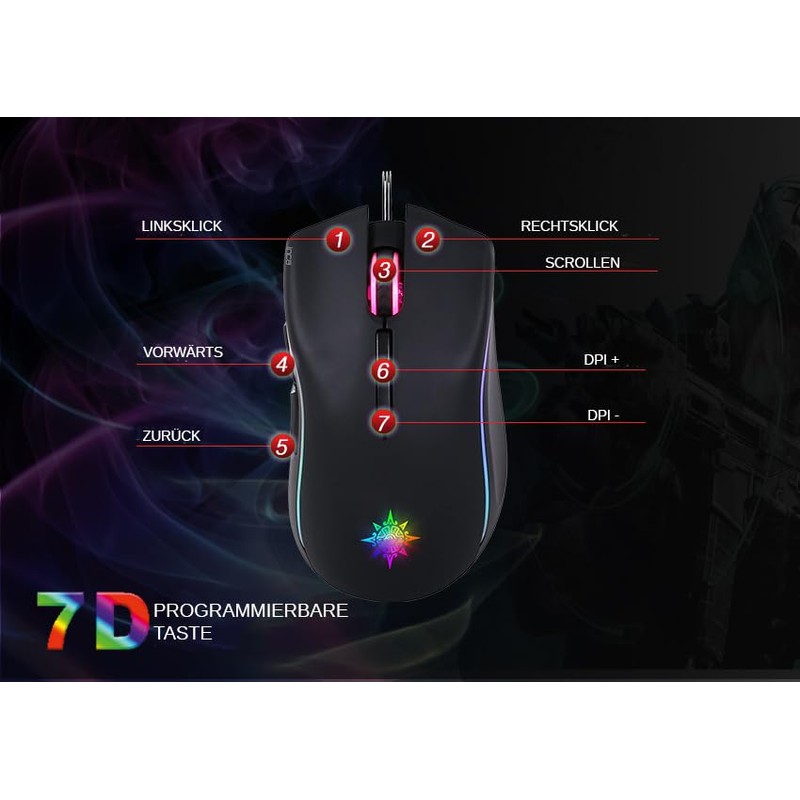 Inca Img-349 Anahita Gaming Mouse Negro