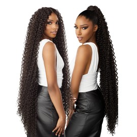 Sensationnel Vice bundles weaving - boho curl 36 inch synthetic virgin hair dupe weave bundle hair sew in and pony tail long length (1 pack, 30 LIGHTAUBURN)