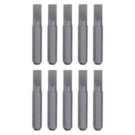 QUARKZMAN 10 Stück SL4,0 Schlitz Schraubendreher Bit Set, Bitsatz 4mm Sechskantschaft 28mm/1,1 Zoll Länge Magnetisch Flachkopf Hex Bits S2 Stahl Werkzeugset Elektroschrauber Akkuschrauber