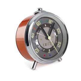 Brisa VW Collection - Volkswagen Hippie Bus T1 Camper Van Alarm Clock in Speedometer Design in Gift Tin, Gift Idea for VW Fans (Red)