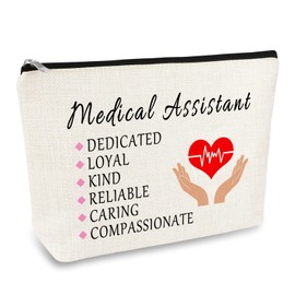 Medical Assistant Thank You Gift Makeup Bag MA Gift for Nurse Doctor Medical Assistant Graduation Gift Cosmetic Bag Pouch Nurse Appreciation Gift Birthday Nurses Day Thanksgiving Christmas Gifts
