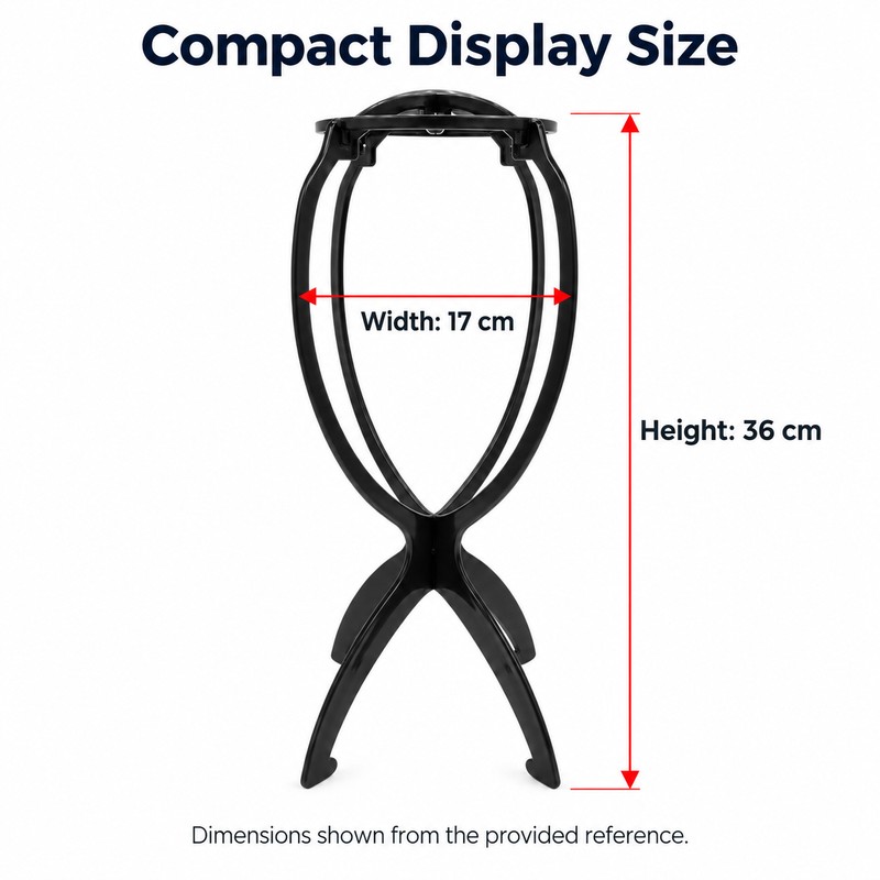 2-Piece Wig Stand for Wigs & Hats – 36 cm