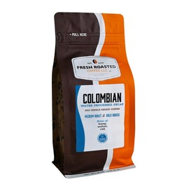 Fresh Roasted Coffee, Colombian Water Process Decaf, 12 oz, Medium Roast, Kosher, Whole Bean
