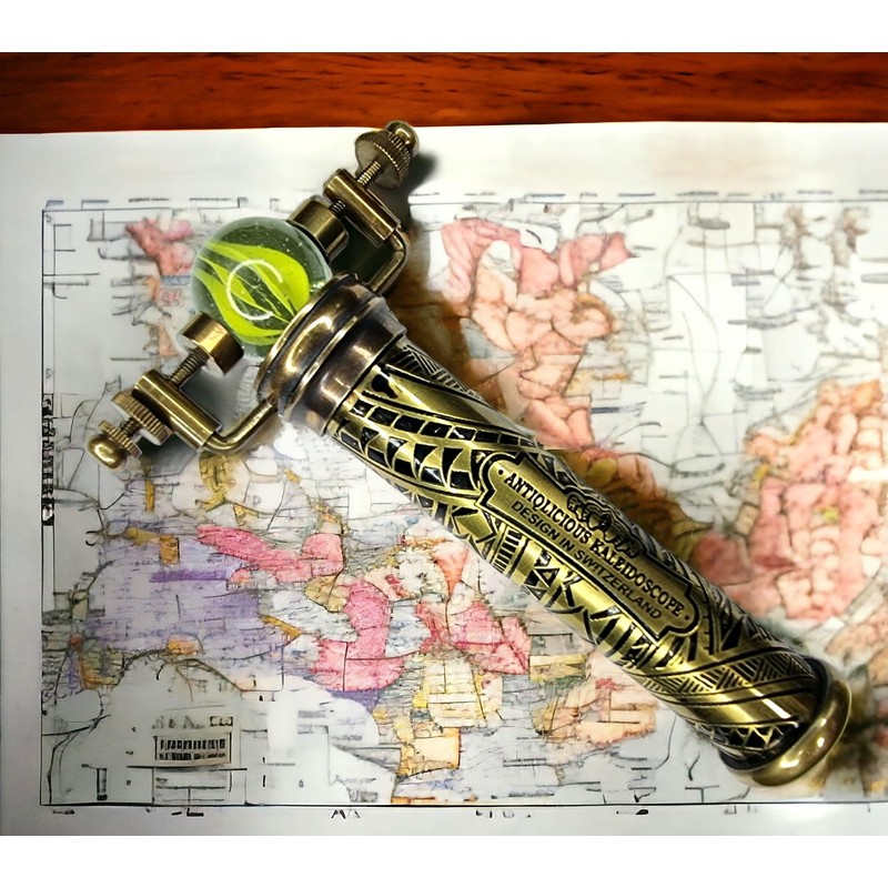 ANTIQLICIOUS Kaleidoscope Handmade Vintage Engraved Kaleidoscope With Changable front Piece