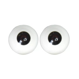 Comondwei 2pcs 33mm Half Round Eyeballs for TPE Doll Art Dolls Eyes Replacement-Bl