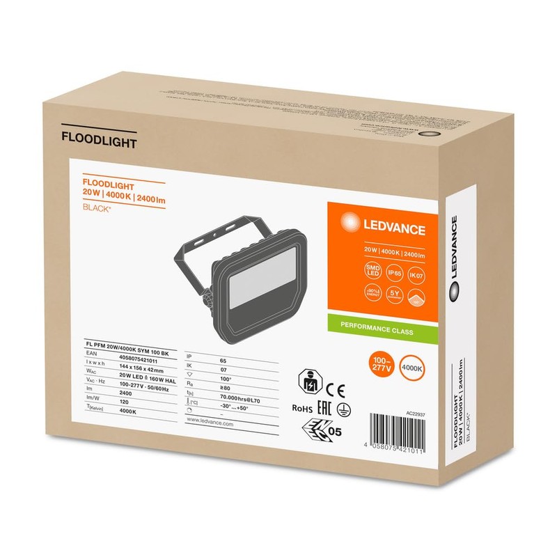 Ledvance LED Headlight GEN 3 Black 20 W 2400 lm