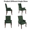 OIKIIWOO Chenille Tufted Dining Chairs with High Back,Neutral Fabric Upholstered