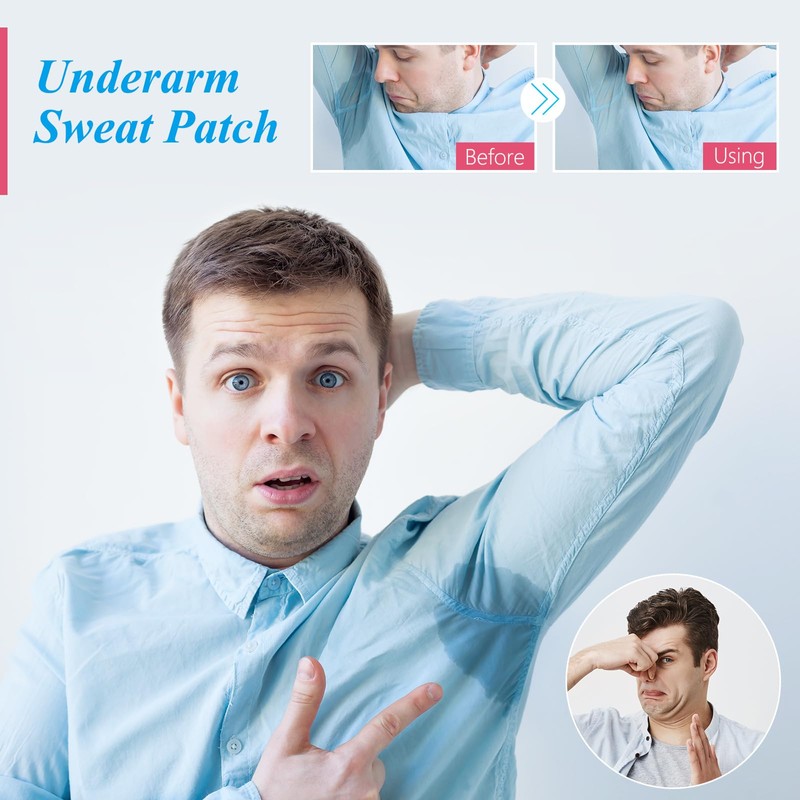 Armpit Sweat Pads, 28 Pcs Invisible Underarm Sweat Pads Disposable